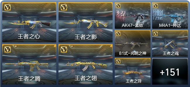 穿越火线：枪战王者V6 25王者武器 160英雄武器 4英雄角色 240万化 枪圣