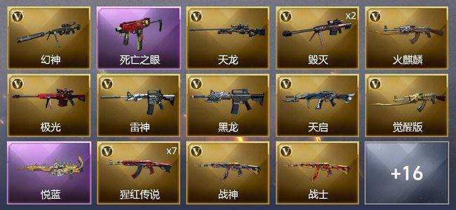 穿越火线（CF）1王者武器 28V武器 15皮肤 可排位 传奇