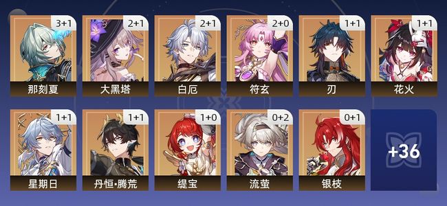 崩坏：星穹铁道76黄 50角色黄 26光锥黄 25五星角色 16五星光锥 70级 女主