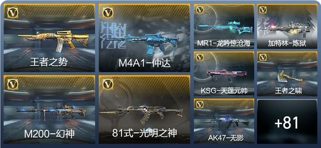 穿越火线：枪战王者V7 2王者武器 90英雄武器 2英雄角色 204万化 大师SS