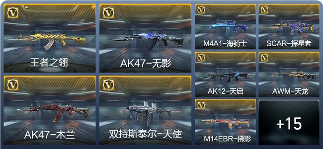 穿越火线：枪战王者1王者武器 24英雄武器 1英雄角色 42万化 大师