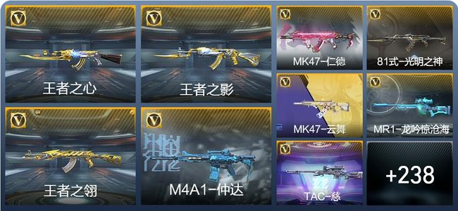 穿越火线：枪战王者V7 13王者武器 247英雄武器 9英雄角色 402万化 枪圣SSS