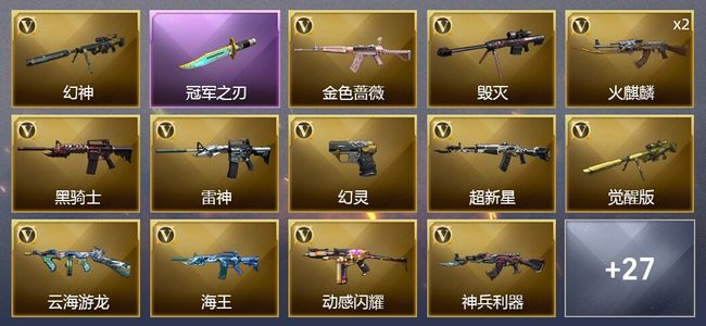 穿越火线（CF）36V武器 2V角色 14皮肤 可排位 传奇