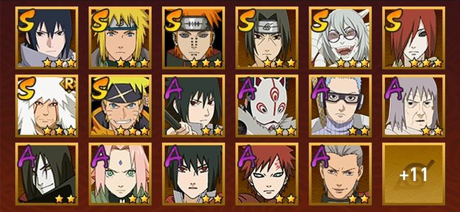 火影忍者V3 8S忍 20A忍 115忍 1033S碎片 11通灵 300W战力 中忍