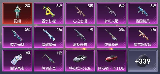 和平精英9载具 11升级枪 9粉装 5尾迹 191枪皮 151套装 81914热力 11印记 黄金