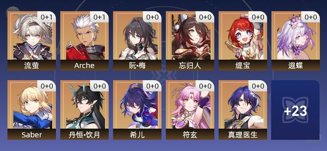 崩坏：星穹铁道21黄 15角色黄 6光锥黄 14五星角色 6五星光锥 57级 女主