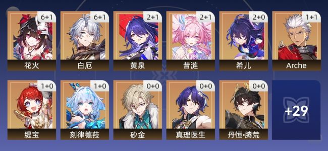 崩坏：星穹铁道63黄 49角色黄 14光锥黄 18五星角色 10五星光锥 70级 女主