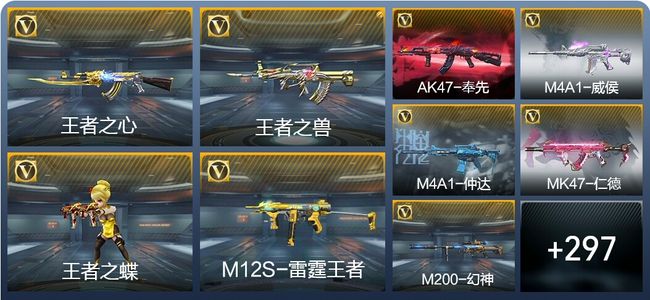 穿越火线：枪战王者V7 21王者武器 341英雄武器 10英雄角色 642万化 大师SS