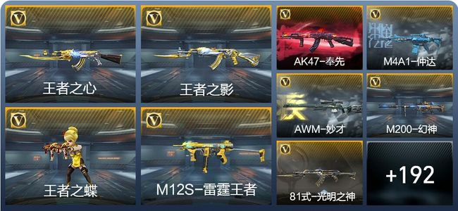 穿越火线：枪战王者V6 8王者武器 220英雄武器 6英雄角色 417万化 枪圣S