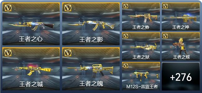 穿越火线：枪战王者V8 22王者武器 285英雄武器 12英雄角色 654万化 枪圣