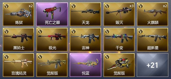 穿越火线（CF）1王者武器 2炫金武器 30V武器 12皮肤 可排位 宗师