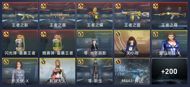 穿越火线：枪战王者7王者 208英雄武器 6英雄角色 366万化 专家S