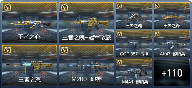 穿越火线：枪战王者V9 7王者武器 131英雄武器 3英雄角色 243万化 专家