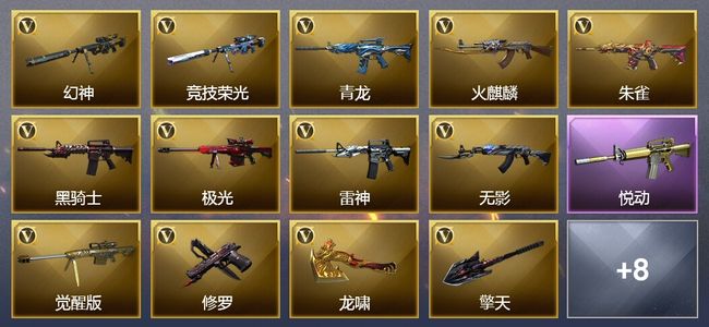 穿越火线（CF）1王者武器 27V武器 2V角色 3皮肤 可排位 新锐