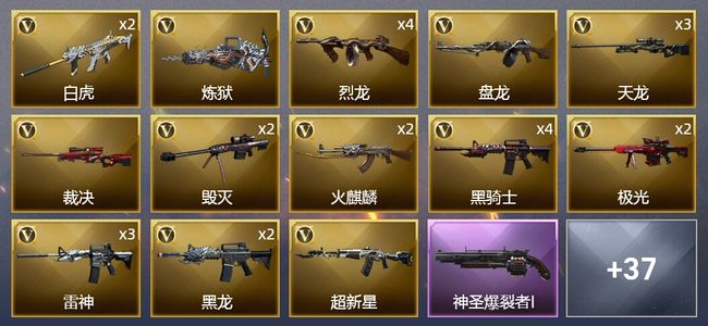 穿越火线（CF）51V武器 1V角色 21皮肤 可排位 新锐