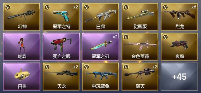 穿越火线（CF）76V武器 4V角色 25皮肤 可排位 枪王