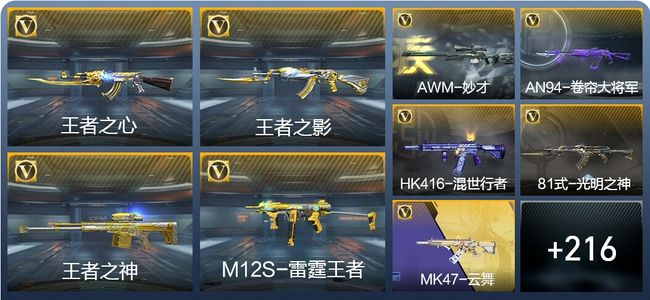 穿越火线：枪战王者V2 9王者武器 225英雄武器 10英雄角色 364万化 专家S