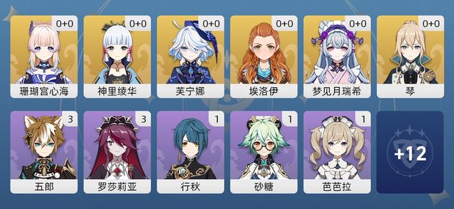 原神6黄 6角色黄 6五星角色 女主 33级