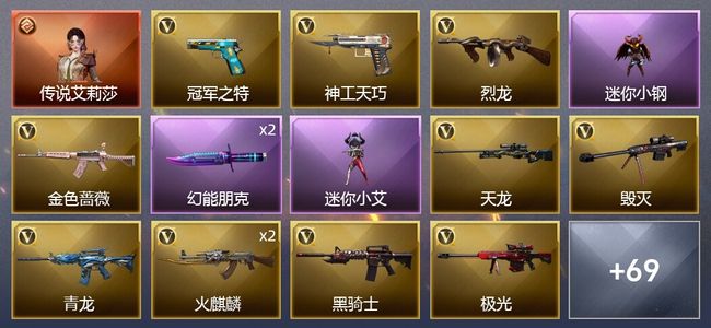 穿越火线（CF）1传说角色 2王者武器 85V武器 3V角色 18皮肤 可排位 新锐