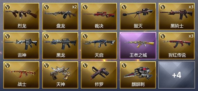 穿越火线（CF）1王者武器 19V武器 1V角色 6皮肤 可排位 专家