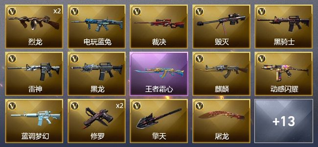 穿越火线（CF）2王者武器 29V武器 1V角色 11皮肤 可排位 新锐