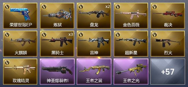 穿越火线（CF）2王者武器 81V武器 5V角色 21皮肤 可排位 宗师