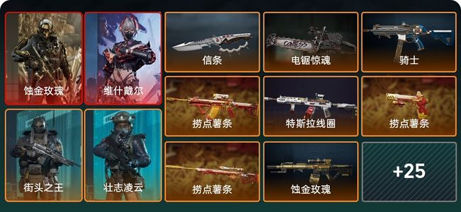 三角洲行动总资产142.7M 8干员外观 2近战 31传说枪械 烽火：铂金 战场：军士长