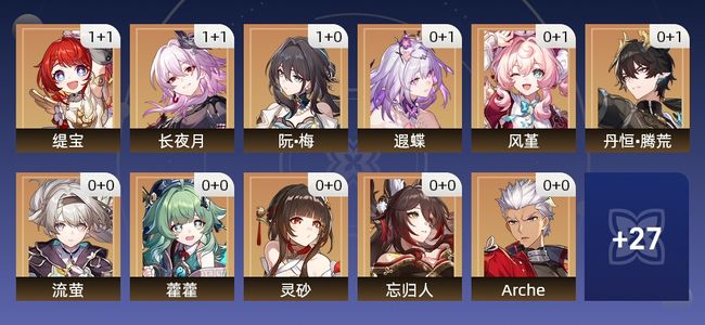 崩坏：星穹铁道39黄 22角色黄 17光锥黄 17五星角色 9五星光锥 70级 女主