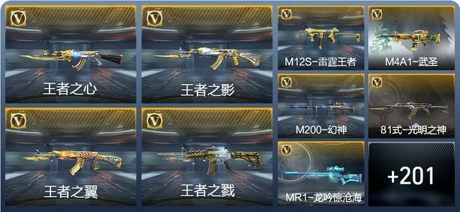 穿越火线：枪战王者V9 16王者武器 229英雄武器 4英雄角色 610万化 枪王SSS