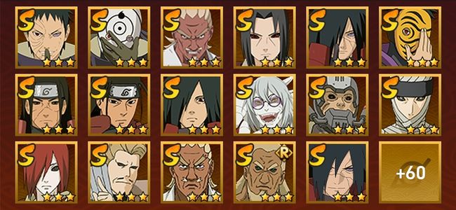 火影忍者V14 39S忍 60A忍 283忍 5491S碎片 28通灵 1000W战力 前500名 上忍