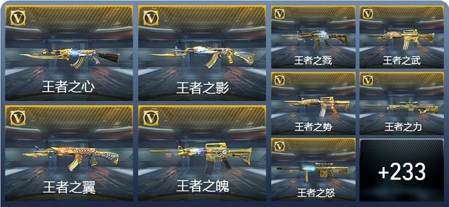 穿越火线：枪战王者V9 36王者武器 264英雄武器 9英雄角色 544万化 枪王