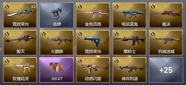 穿越火线（CF）3王者武器 36V武器 1V角色 8皮肤 可排位