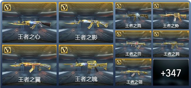 穿越火线：枪战王者V10 50王者武器 356英雄武器 19英雄角色 577万化 枪皇SS