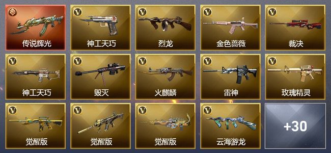 穿越火线（CF）1传说武器 1炫金武器 40V武器 2V角色 9皮肤 可排位 大师