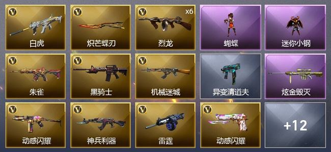 穿越火线（CF）1炫金武器 24V武器 1V角色 2皮肤 可排位 枪王