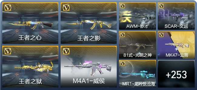 穿越火线：枪战王者12王者武器 262英雄武器 6英雄角色 585万化 枪皇S