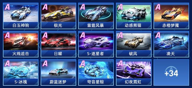 QQ飞车手游V8 22永久A车 48永久赛车 25宠物 男号 星耀
