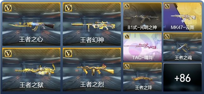 穿越火线：枪战王者8王者武器 95英雄武器 2英雄角色 127万化 专家S