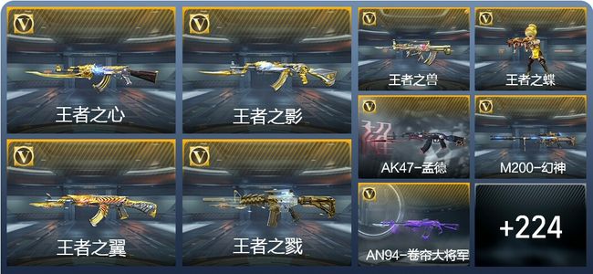 穿越火线：枪战王者V7 14王者武器 233英雄武器 5英雄角色 439万化 枪圣SSS