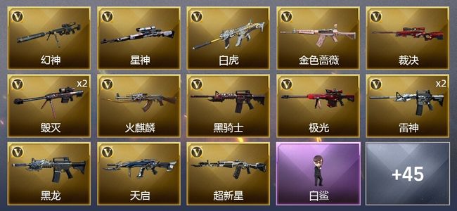 穿越火线（CF）3王者武器 56V武器 2V角色 24皮肤 可排位 传奇