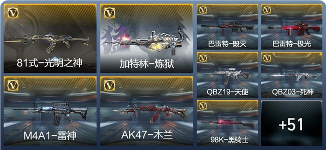 穿越火线：枪战王者1王者武器 71英雄武器 79万化 枪王