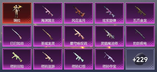和平精英3载具 15升级枪 6粉装 4尾迹 126套装 6,8914热力 3印记