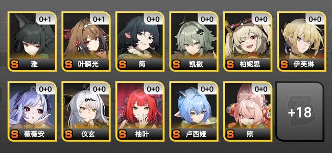 绝区零29黄 24角色黄 17S角色 5S音擎 13S邦布 女主 60