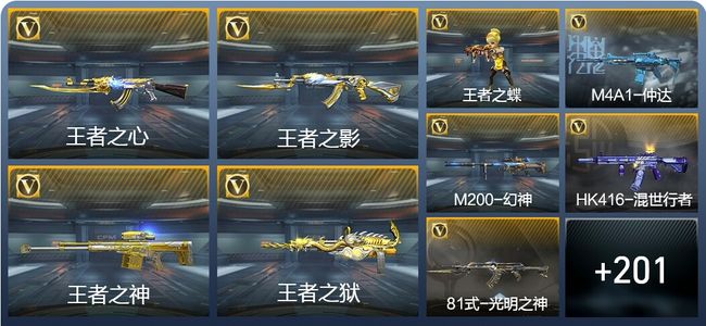 穿越火线：枪战王者8王者武器 210英雄武器 6英雄角色 348万化 大师