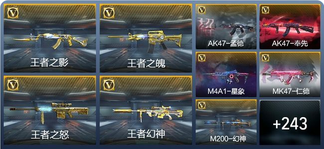 穿越火线：枪战王者V8 14王者武器 252英雄武器 10英雄角色 428万化 枪皇