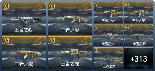 穿越火线：枪战王者V10 55王者武器 378英雄武器 12英雄角色 590万化 枪神