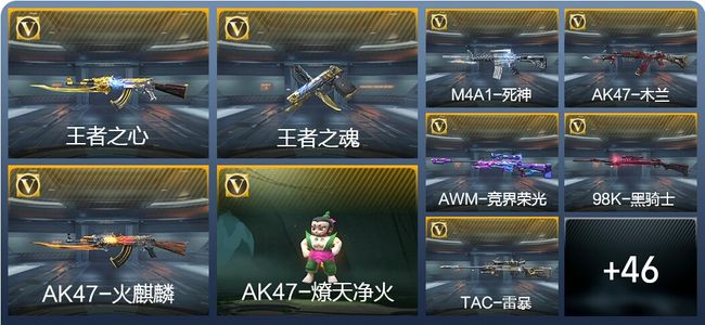 穿越火线：枪战王者V5 5王者武器 59英雄武器 1英雄角色 77万化 专家S