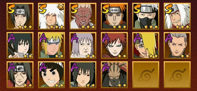 火影忍者6S忍 10A忍 67忍 653S碎片 12通灵 200W战力 上忍