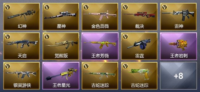 穿越火线（CF）3王者武器 15V武器 1V角色 9皮肤 可排位 传奇