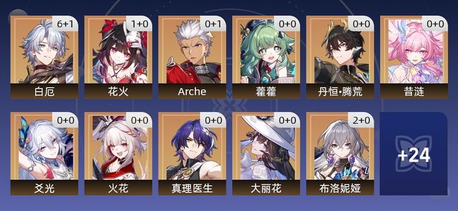 崩坏：星穹铁道27黄 24角色黄 3光锥黄 14五星角色 3五星光锥 65级 男主